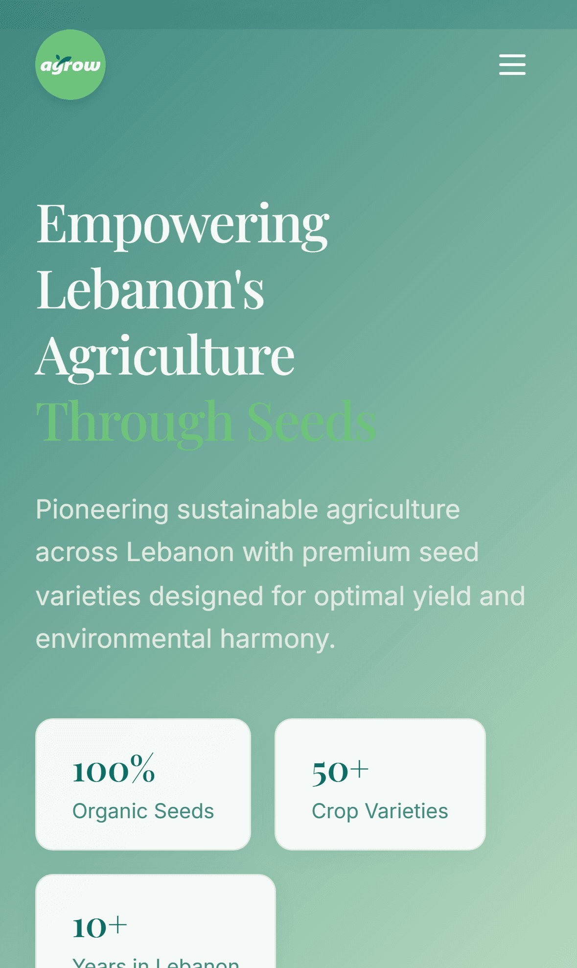 Agrow Lebanon website on a phone