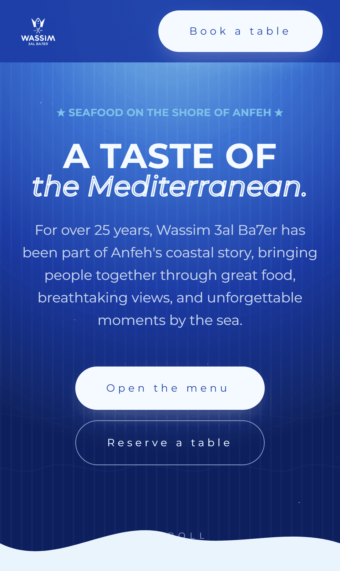 Wassim 3al Ba7er website on a phone