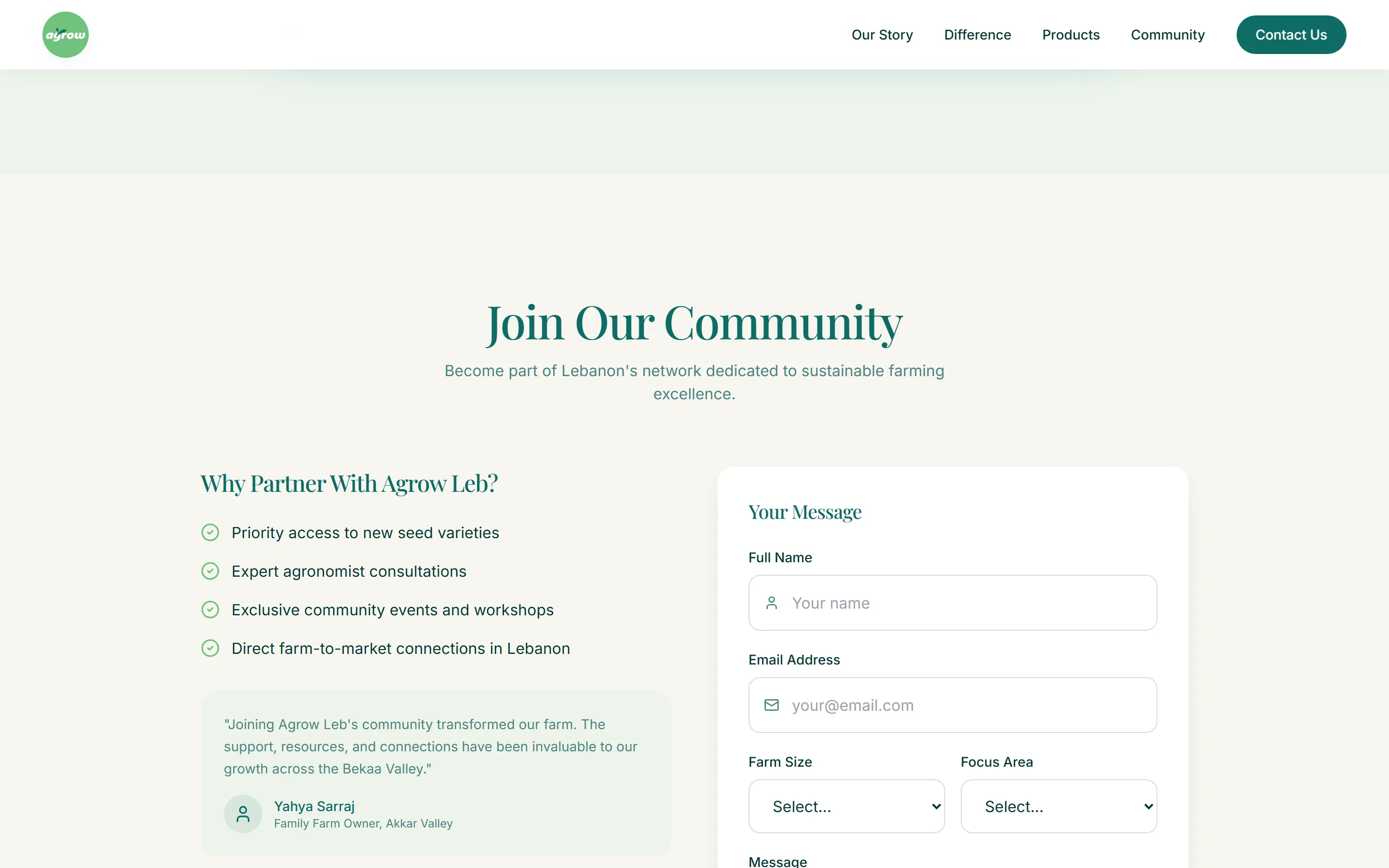 Agrow Lebanon partner enquiry form