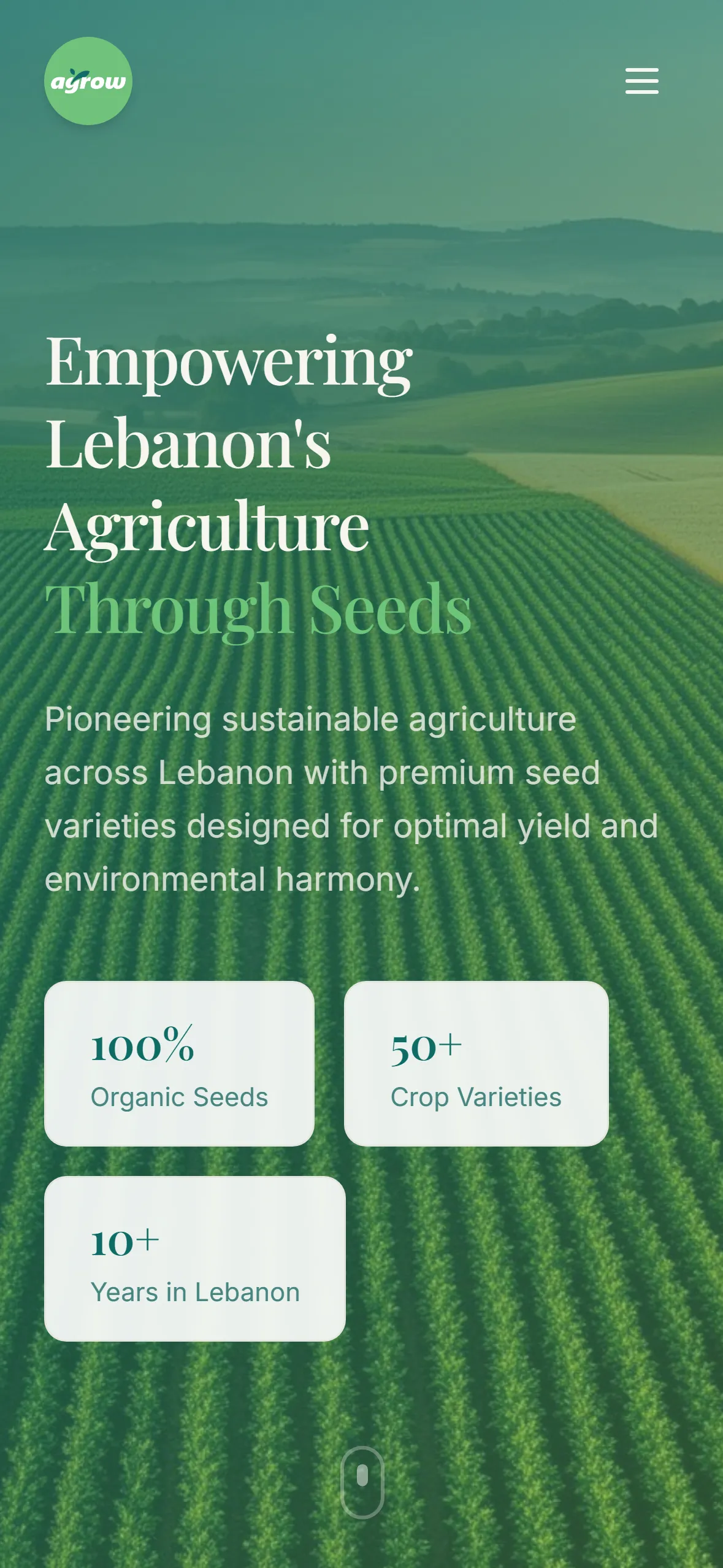 Agrow Lebanon website on a phone