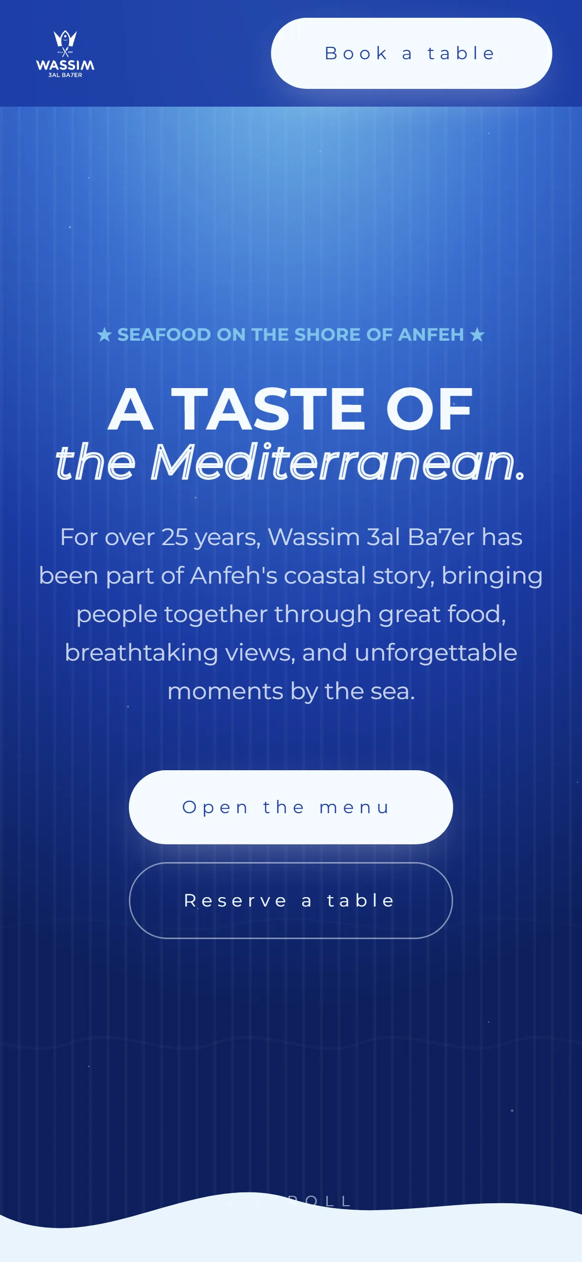 Wassim 3al Ba7er website on a phone